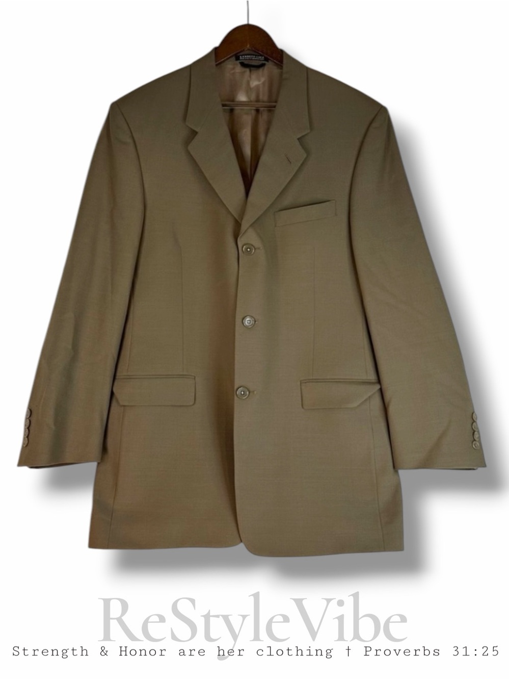 KENNETH COLE Men’s Size 40L Long Blazer Suit Jacket Coat Wool Lined